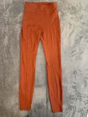 Lululemon Fast and Free High-Rise Tight with Pockets in Dark Terracotta
